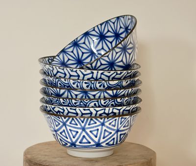 porselein blauw witte kom
