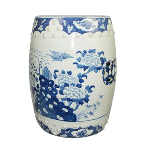 Blauw wit chinese gardenstool