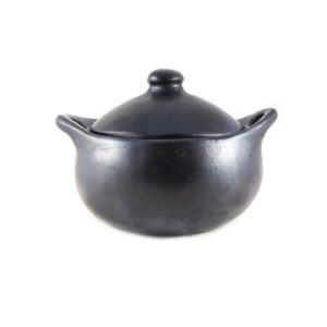 Black Pottery ronde kookpot met deksel M