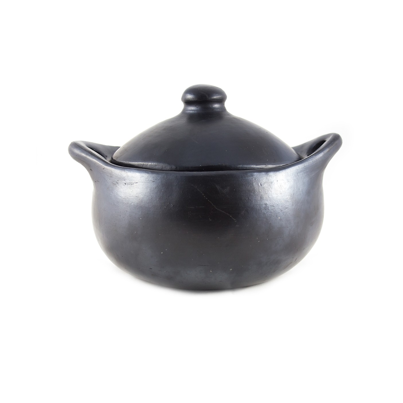 Black Pottery ronde kookpot met deksel M