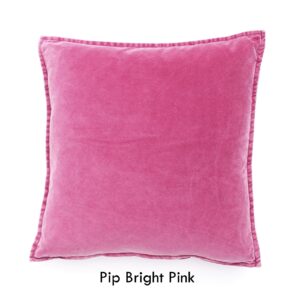 stonewashed fluwelen kussen bright pink 50x50