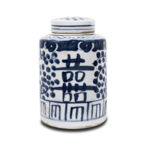 Blauw witte chinese pot double happiness XS