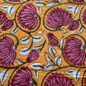 tafelkleed blockprint oranje/roze 3.00x1.80m