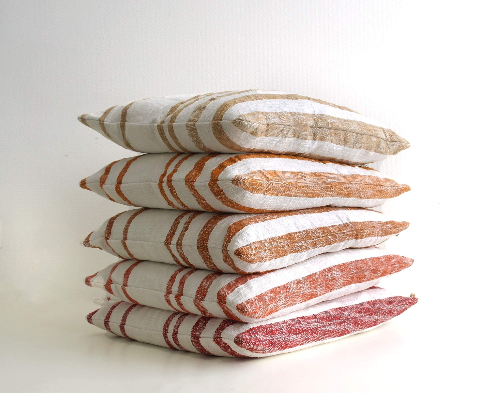 beige/wit gestreepte kussen 50x40 - Afbeelding 3