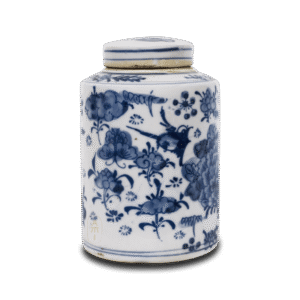 Blauw witte chinese pot bloemen XS