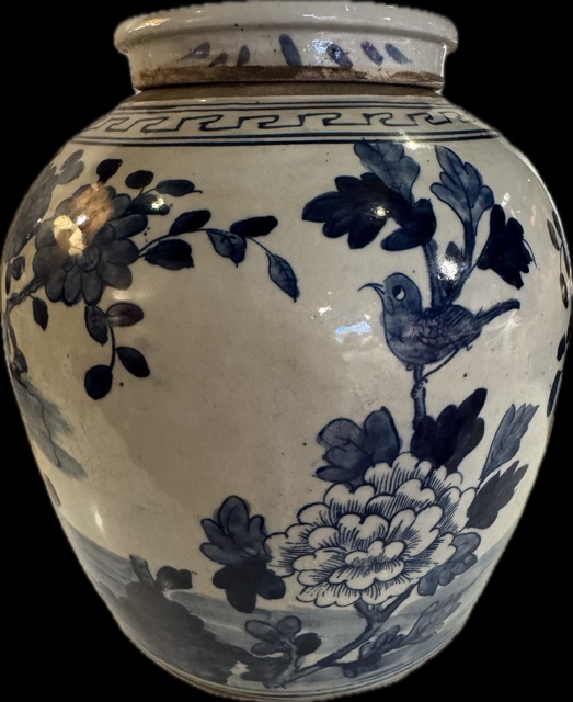 Blauw witte chinese pot merel - Afbeelding 2